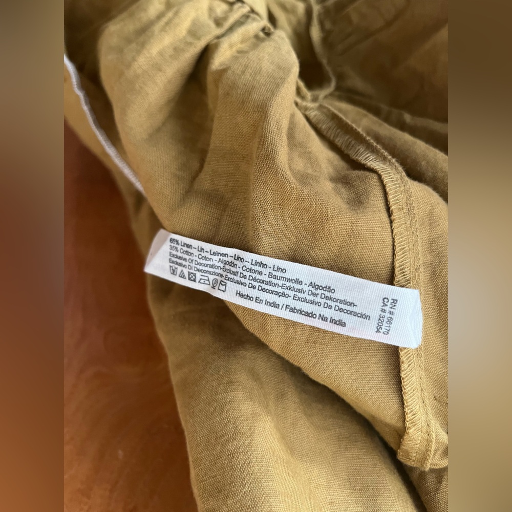 Free People Elegant linen Mustard Dress S - Picture 8 of 10